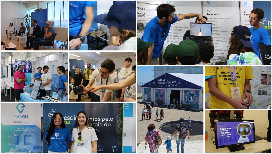 Mosaic with different scenarios at oeiras Science Festival