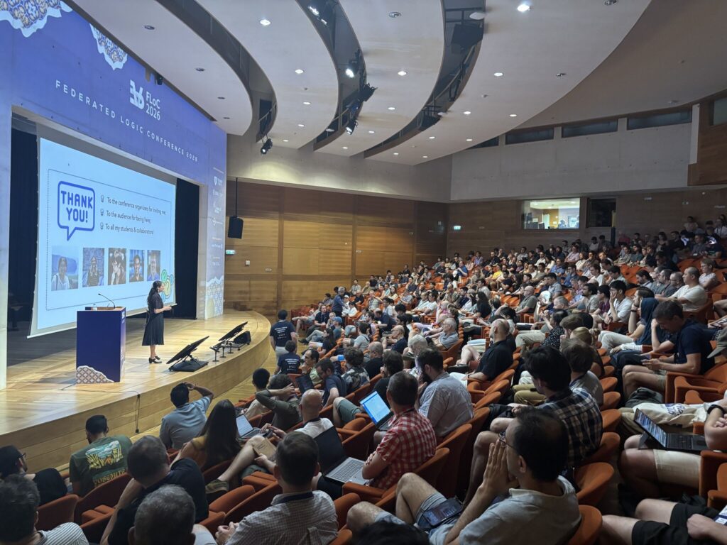 photo of keynote Işıl Dillig presenting at FLoC2026