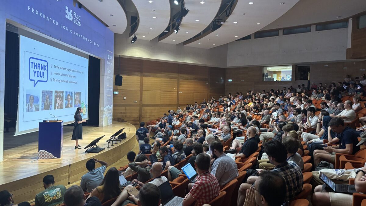 photo of keynote Işıl Dillig presenting at FLoC2026
